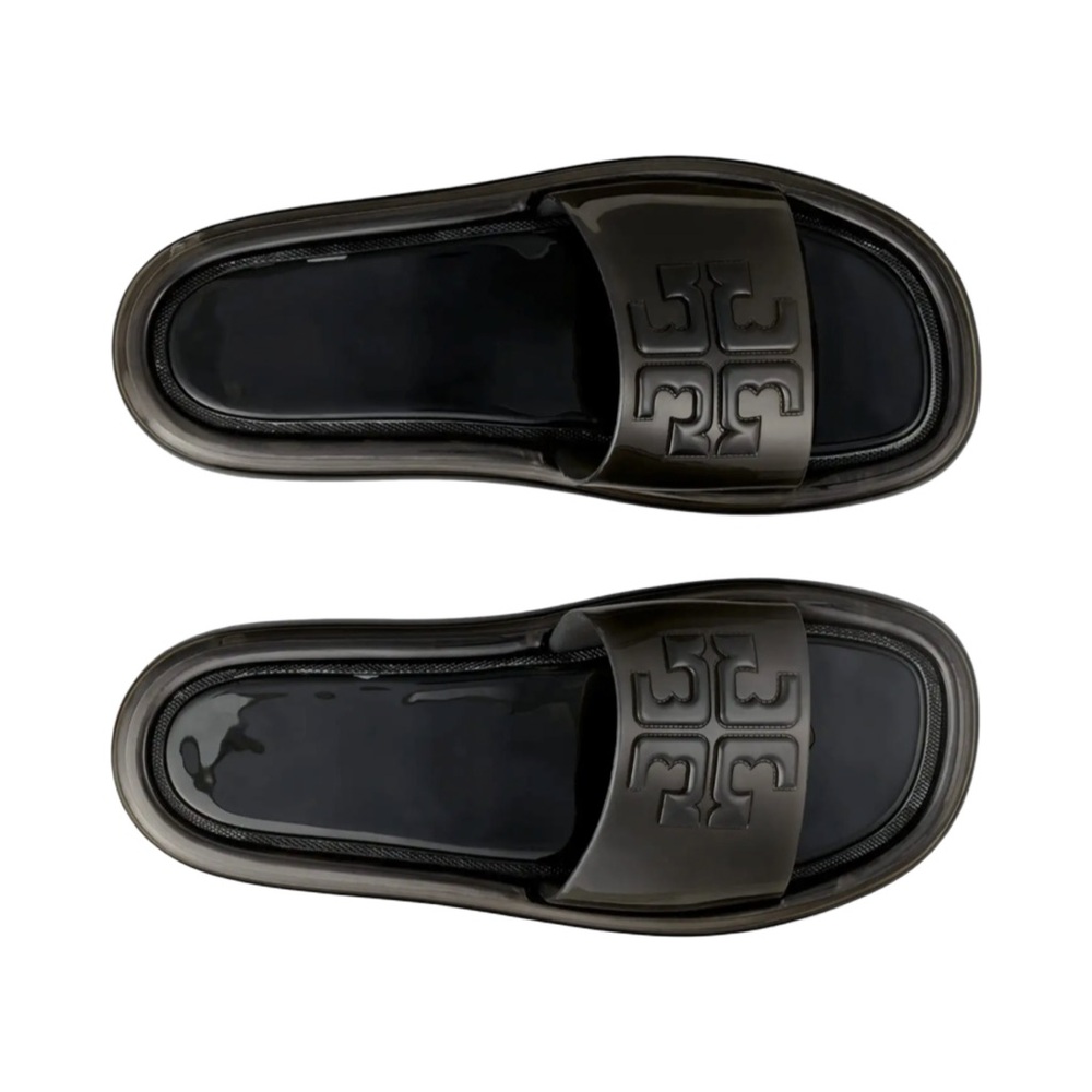 Tory Burch Bubble Jelly Black Sandals Size 9